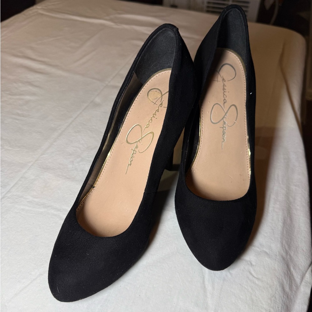 Jessica Simpson Classic Suede Black Heels